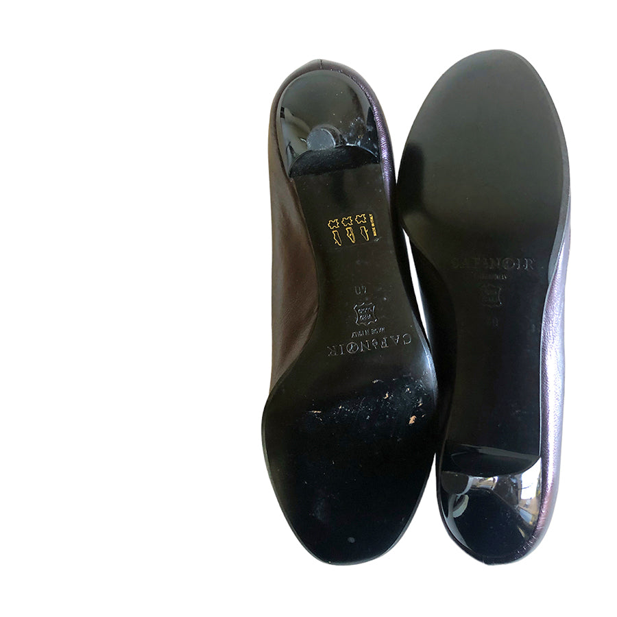 CAFÈ NOIR Décolleté in Pelle e Camoscio