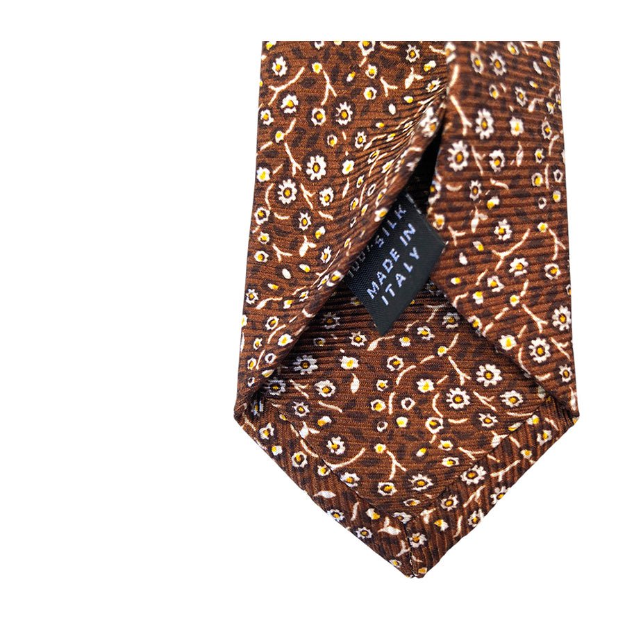 VINTAGE UNSIGNED Cravatta in Seta Pura