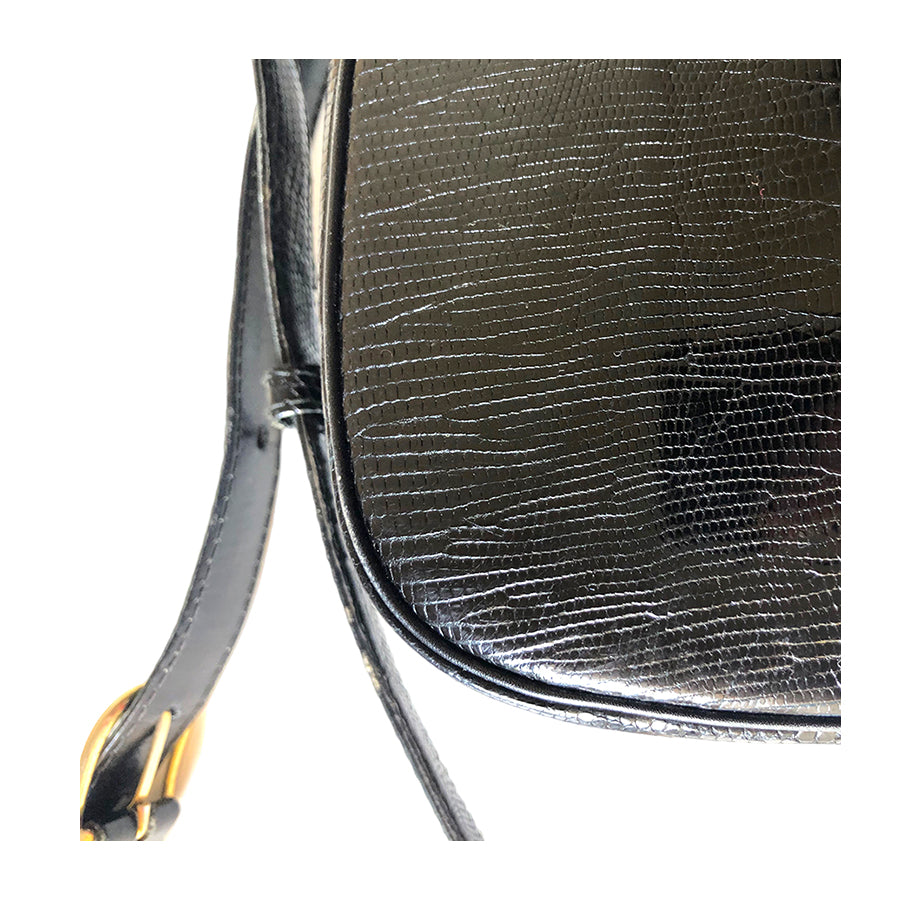 VINTAGE UNSIGNED Postina in Pelle di Lucertola