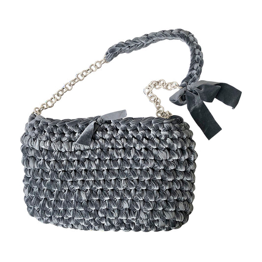 HANDMADE Borsa in Fettuccia di Velluto