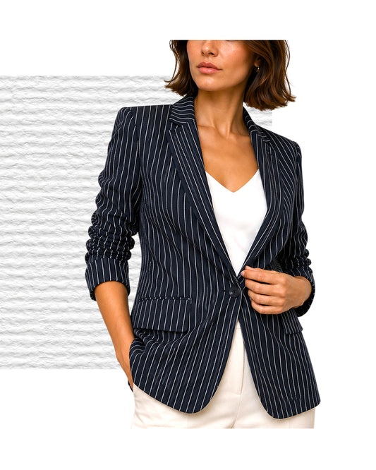 CARLA G. Blazer in Cotone e Elastan