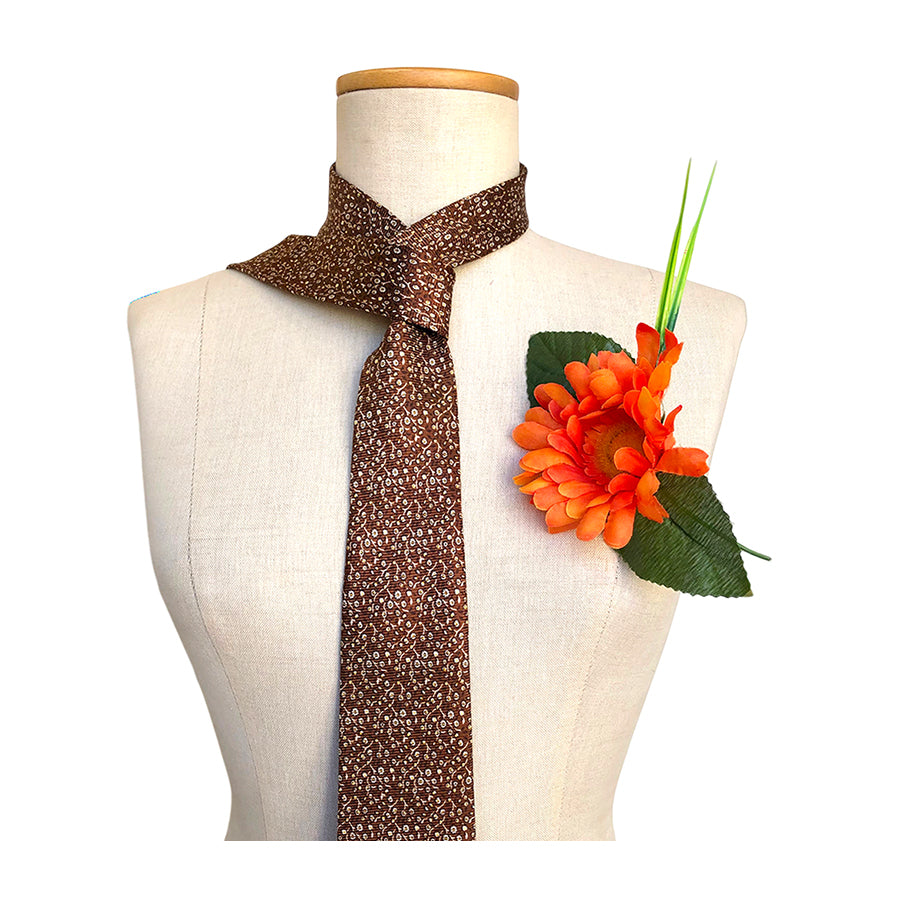 VINTAGE UNSIGNED Cravatta in Seta Pura