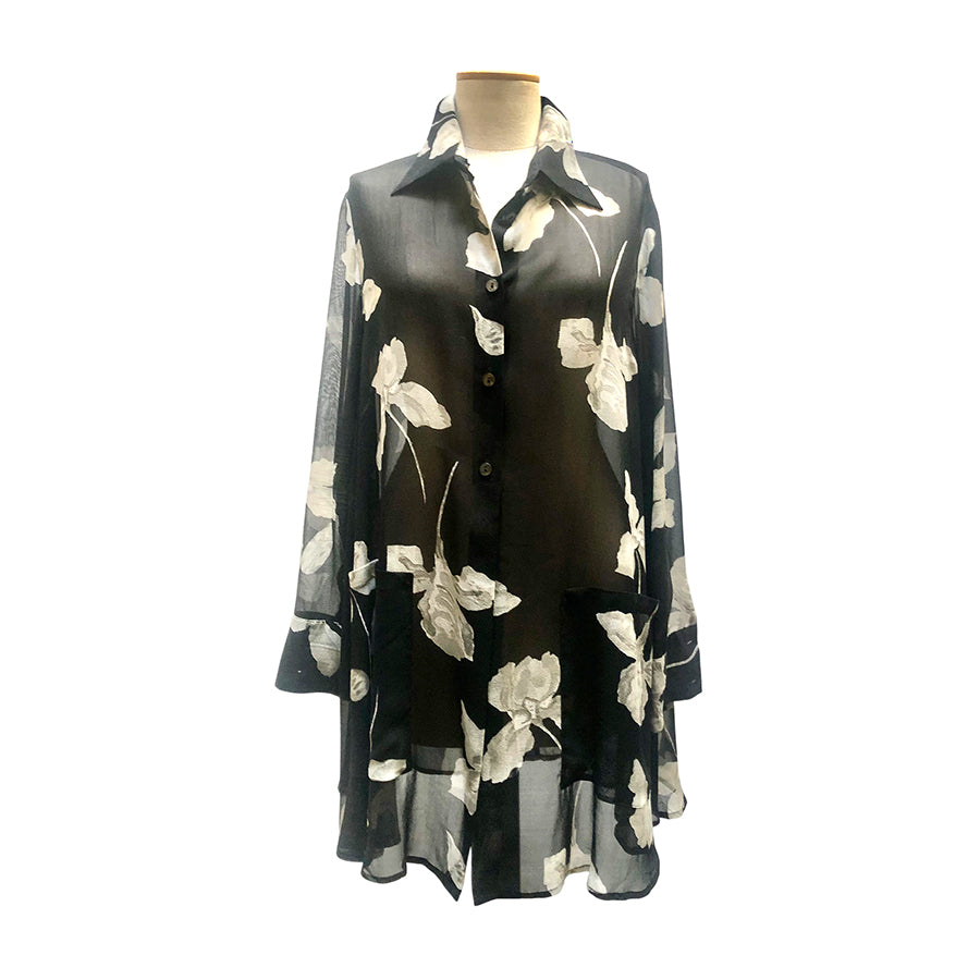 LUISA SPAGNOLI Camicia in Chiffon di Seta