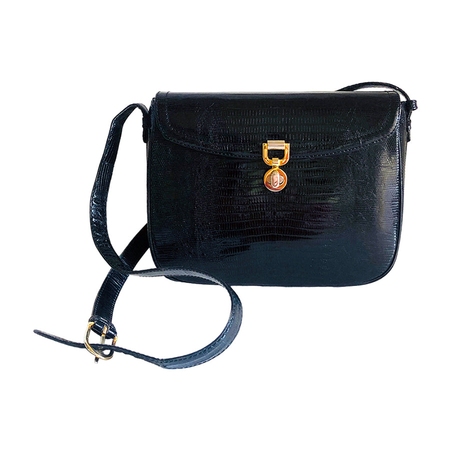 VINTAGE UNSIGNED Postina in Pelle di Lucertola