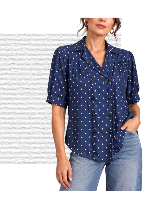 VINTAGE UNSIGNED Camicia in Seta