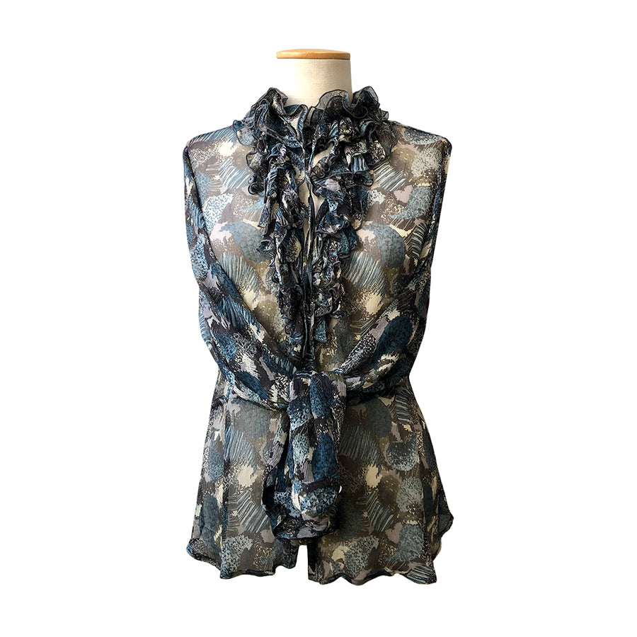 CERRUTI Blusa in Chiffon di Seta