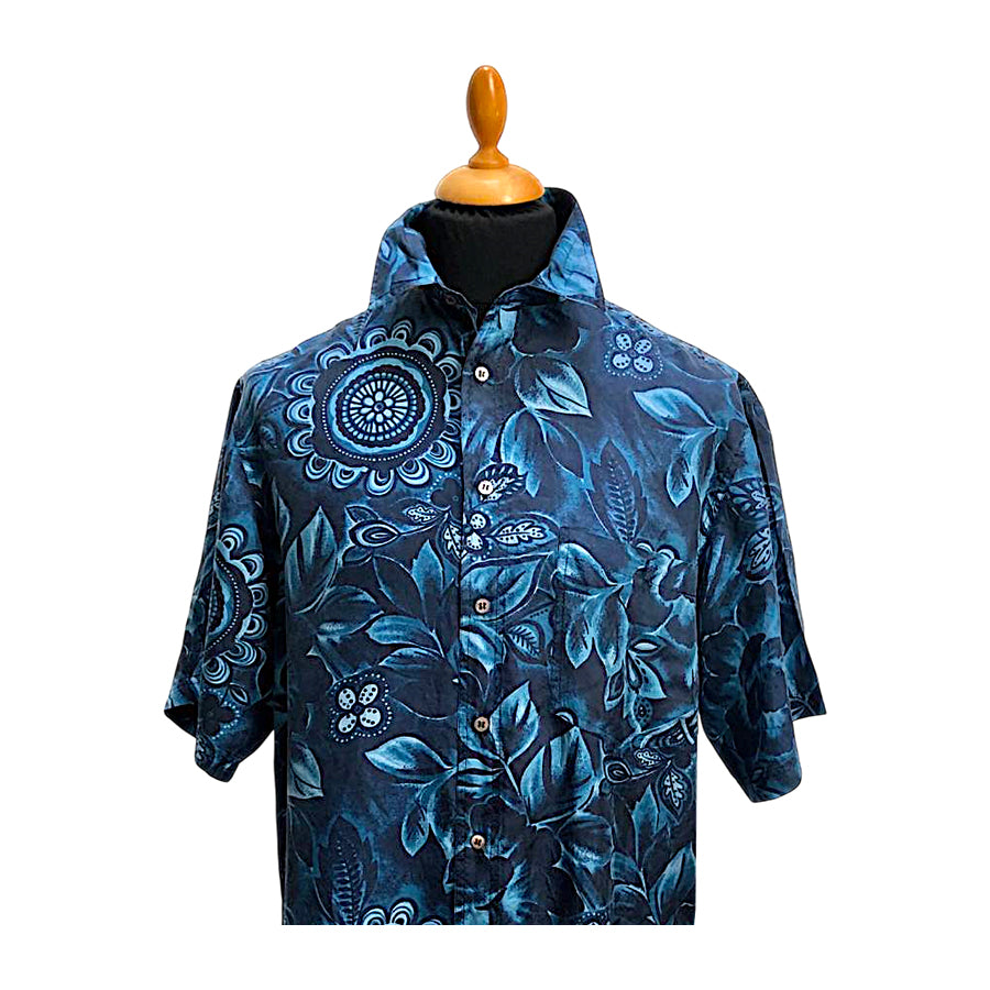 ANGELO LITRICO Aloha Shirt in Seta