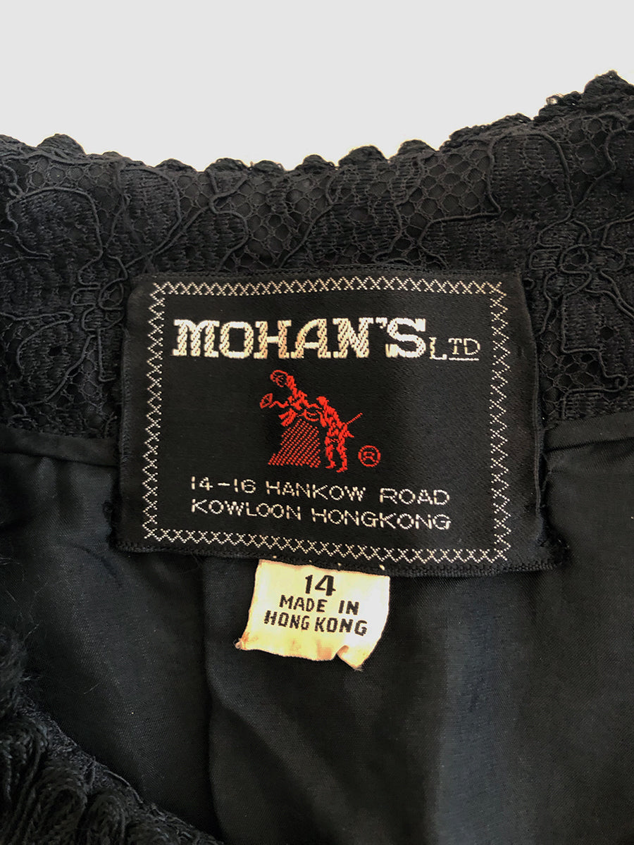 VINTAGE UNSIGNED Giacchino con Ricami e Perline