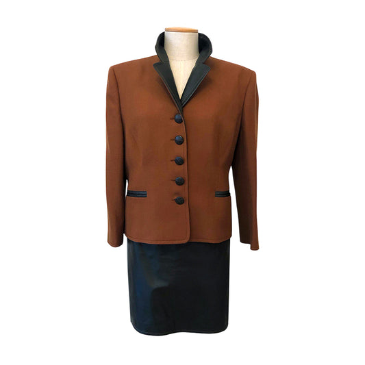 MARIO BORSATO COUTURE Completo in Lana, Cashmere e Pelle