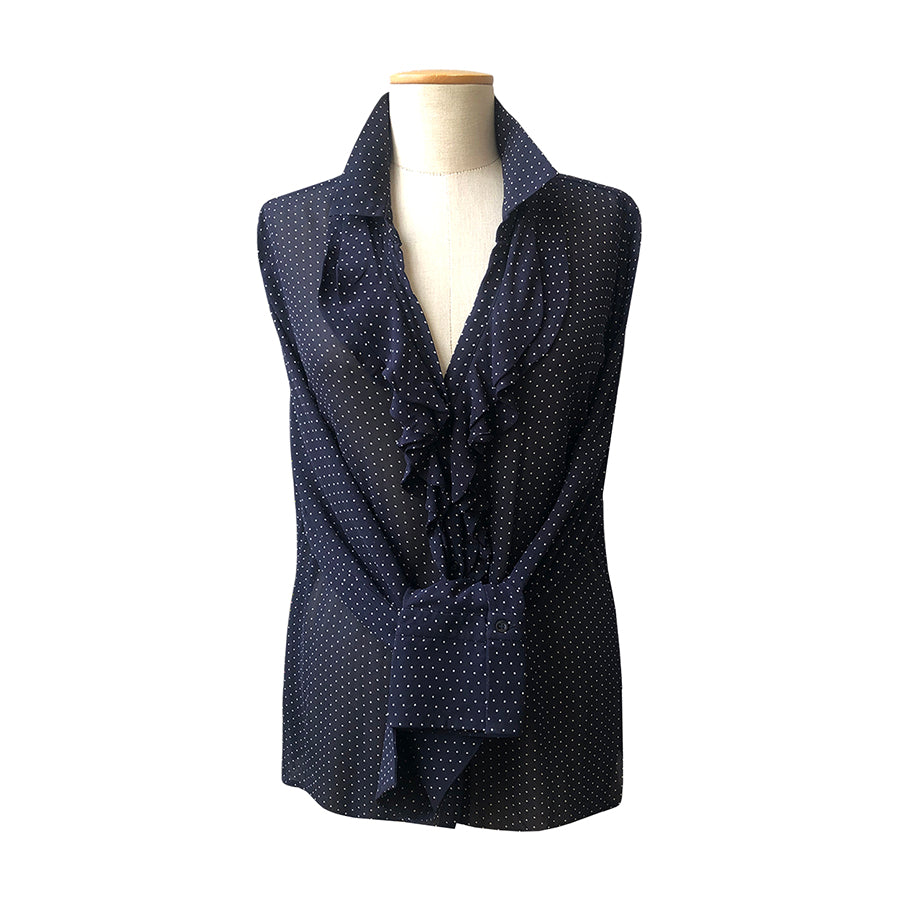 VINTAGE UNSIGNED Camicia in Chiffon