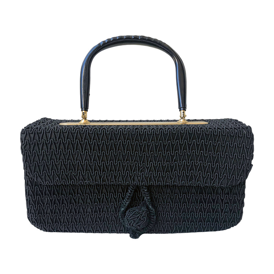 VINTAGE UNSIGNED Bauletto in Tessuto