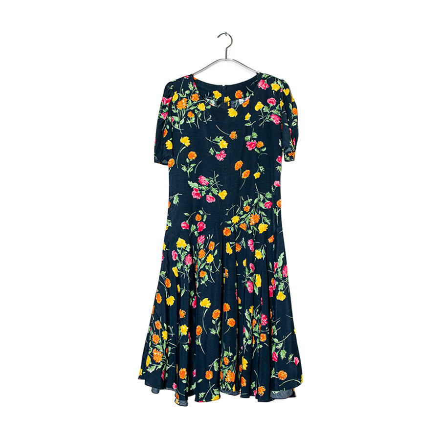 VINTAGE UNSIGNED Abito in Viscosa