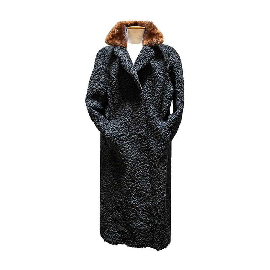 VINTAGE UNSIGNED Cappotto in Astrakan