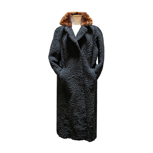 VINTAGE UNSIGNED Cappotto in Astrakan