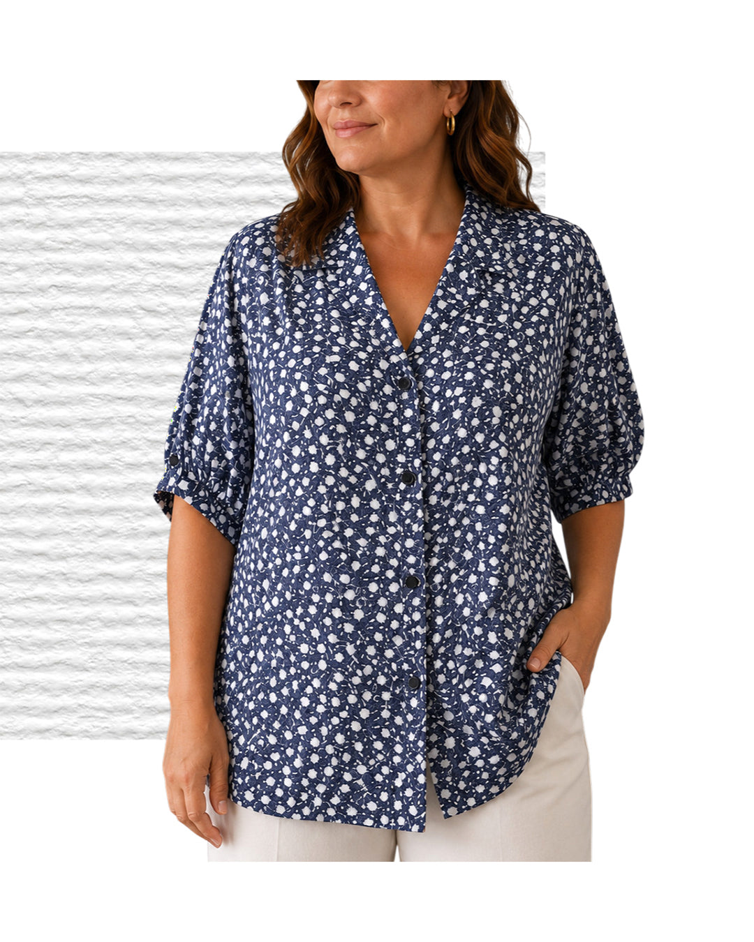 VINTAGE UNSIGNED Camicia Oversize in Seta