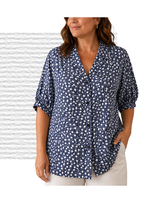VINTAGE UNSIGNED Camicia Oversize in Seta