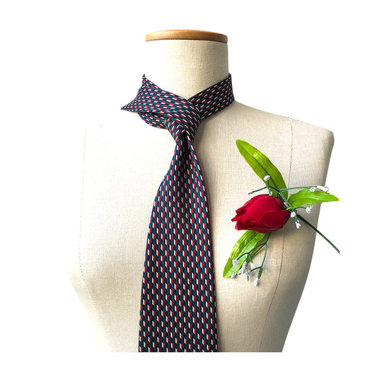 VINTAGE UNSIGNED Cravatta in Seta Pura