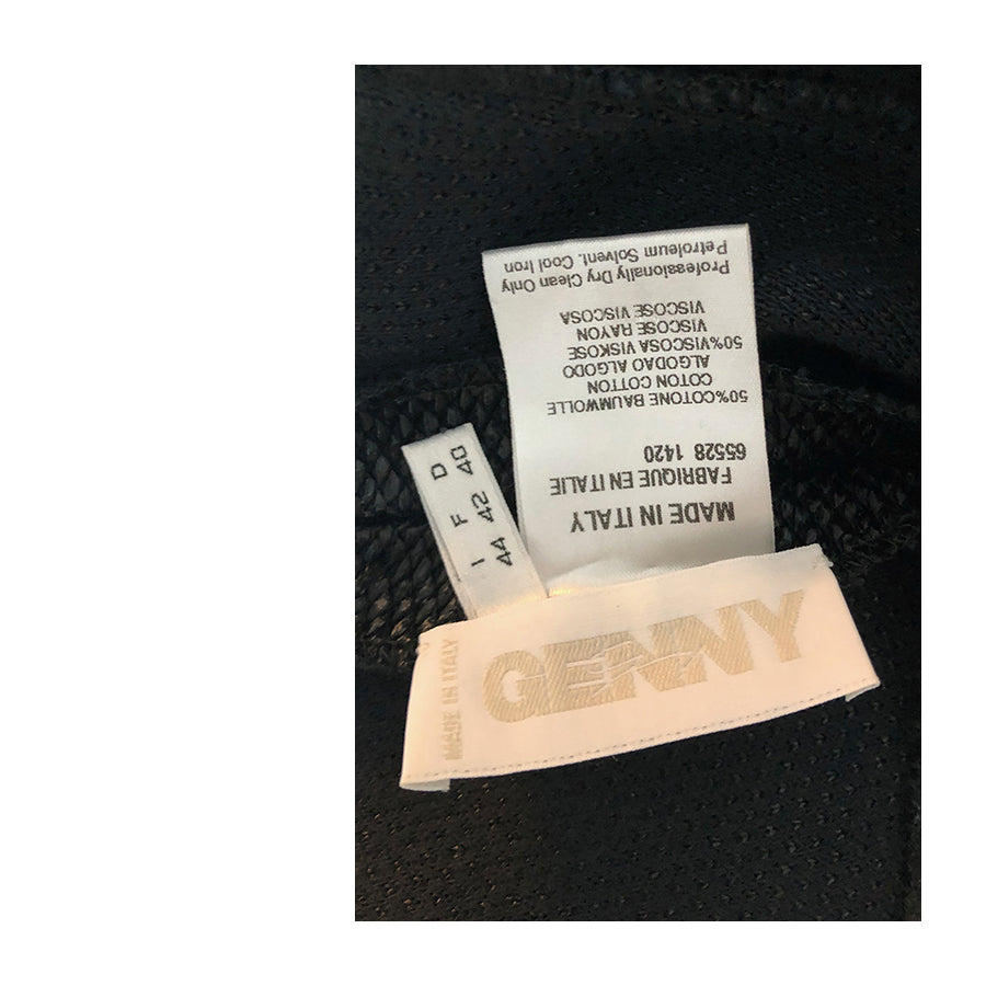 GENNY Abito in Cotone Effetto Rafia