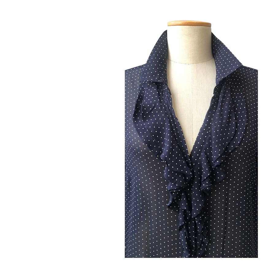 VINTAGE UNSIGNED Camicia in Chiffon