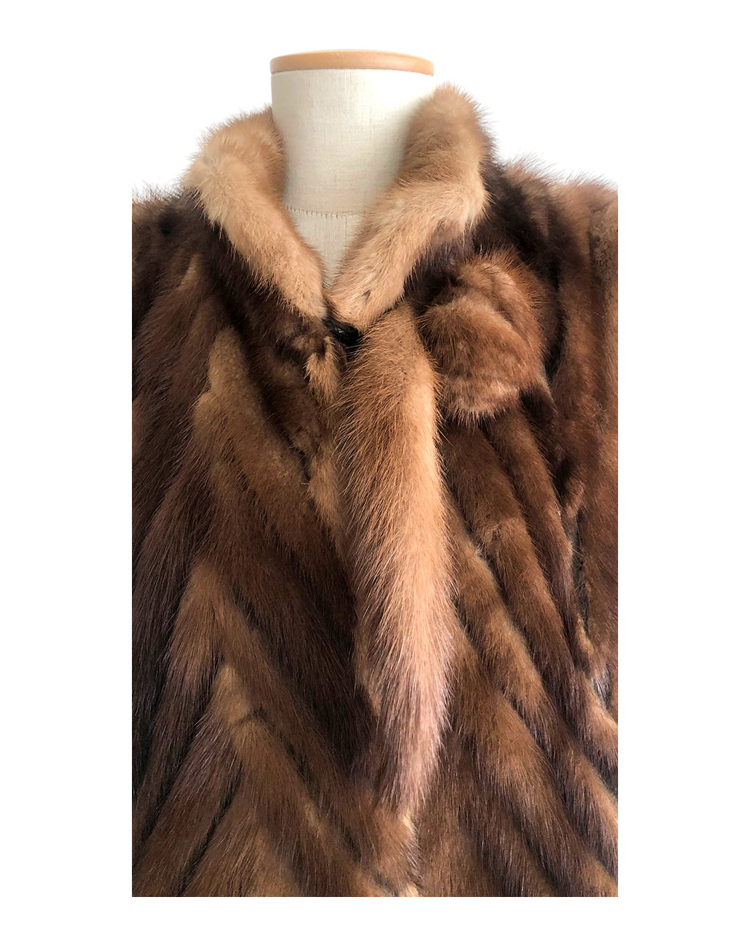VINTAGE UNSIGNED Pelliccia in Visone