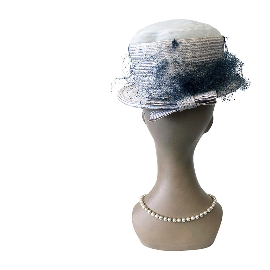 VINTAGE UNSIGNED Cappello con Veletta