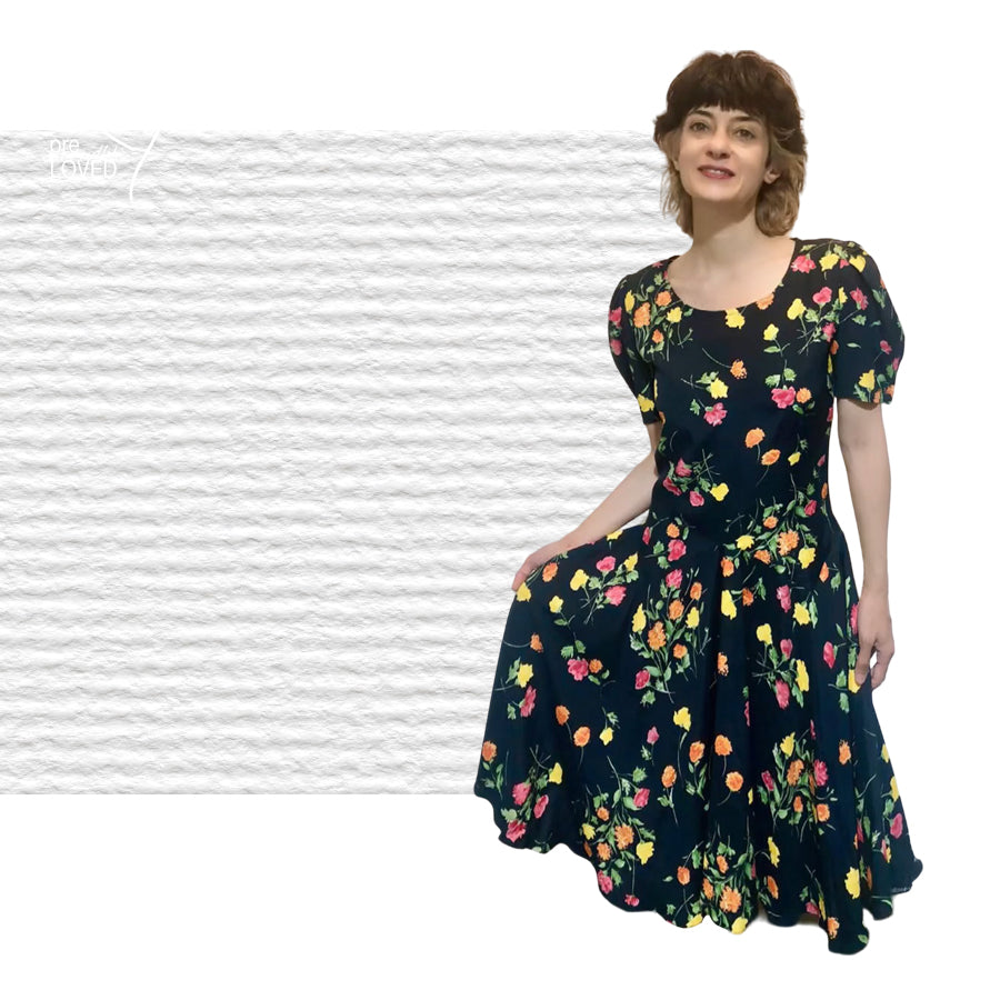 VINTAGE UNSIGNED Abito in Viscosa