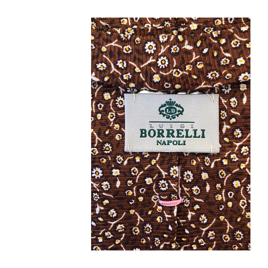 VINTAGE UNSIGNED Cravatta in Seta Pura