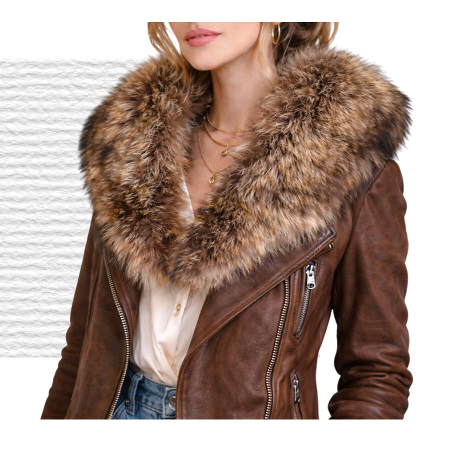 VINTAGE UNSIGNED Collo in Volpe