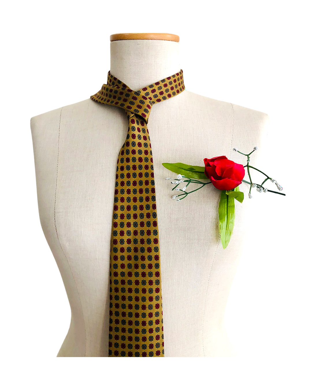 VINTAGE UNSIGNED Cravatta in Seta