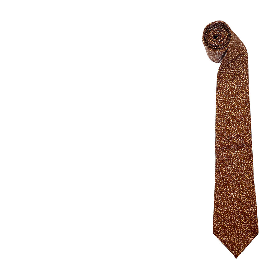 VINTAGE UNSIGNED Cravatta in Seta Pura