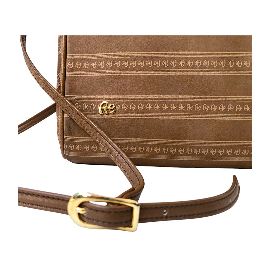 VINTAGE UNSIGNED Borsa in Tessuto e Pelle