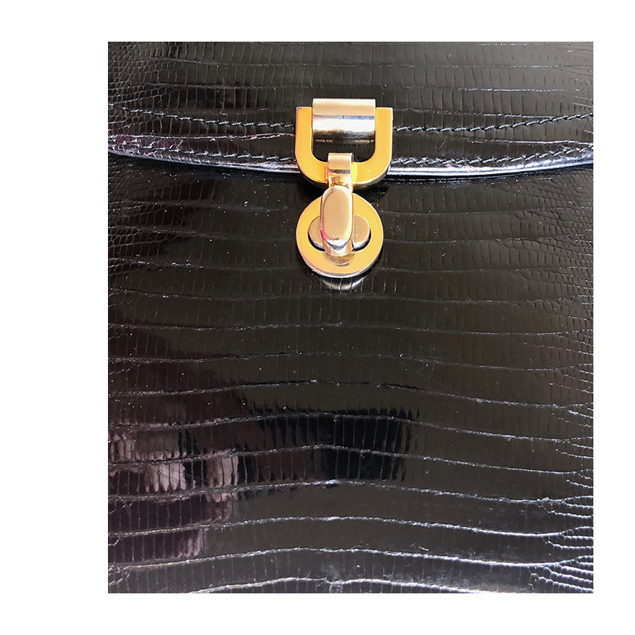 VINTAGE UNSIGNED Postina in Pelle di Lucertola