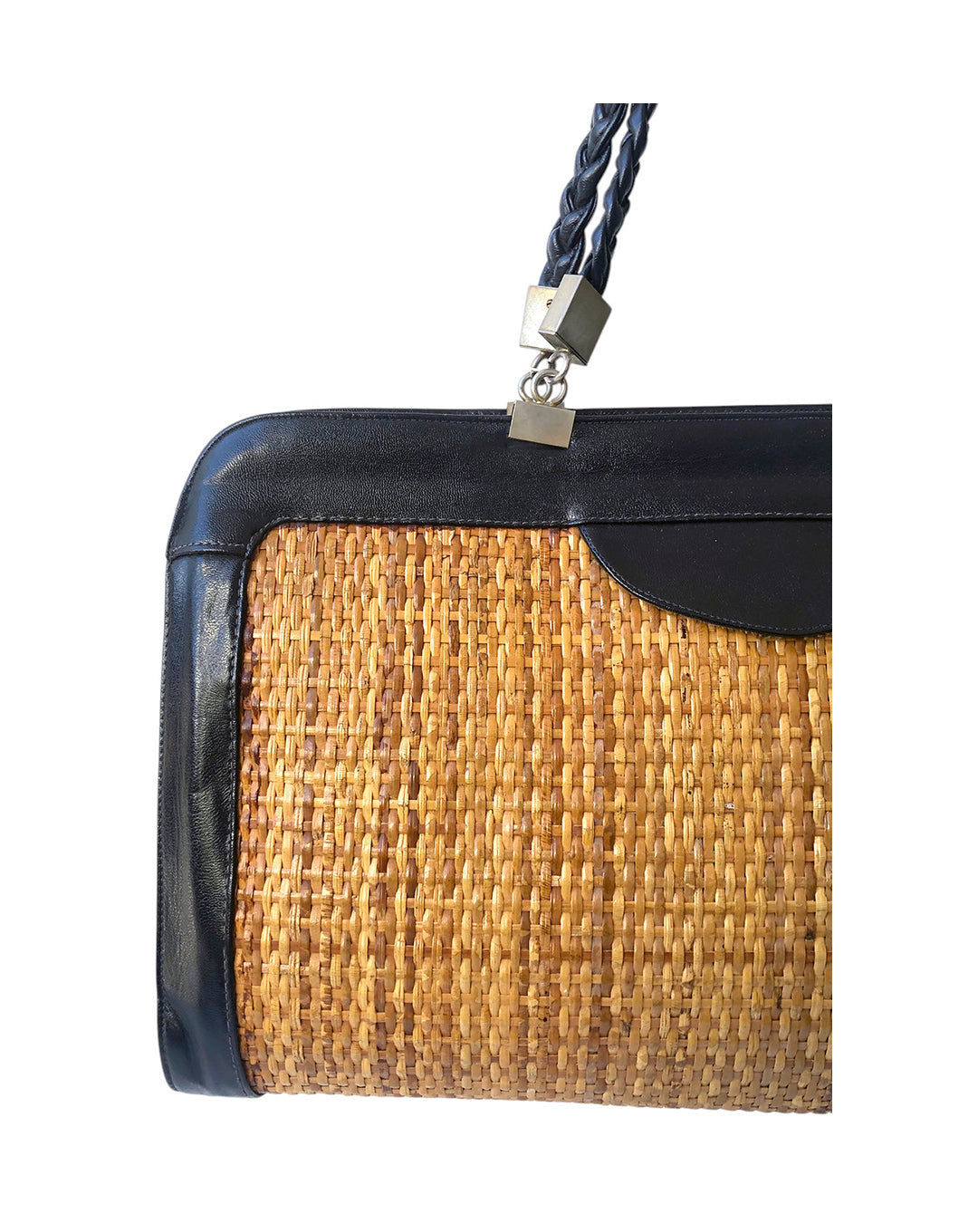 VINTAGE UNSIGNED Borsa in Midollino