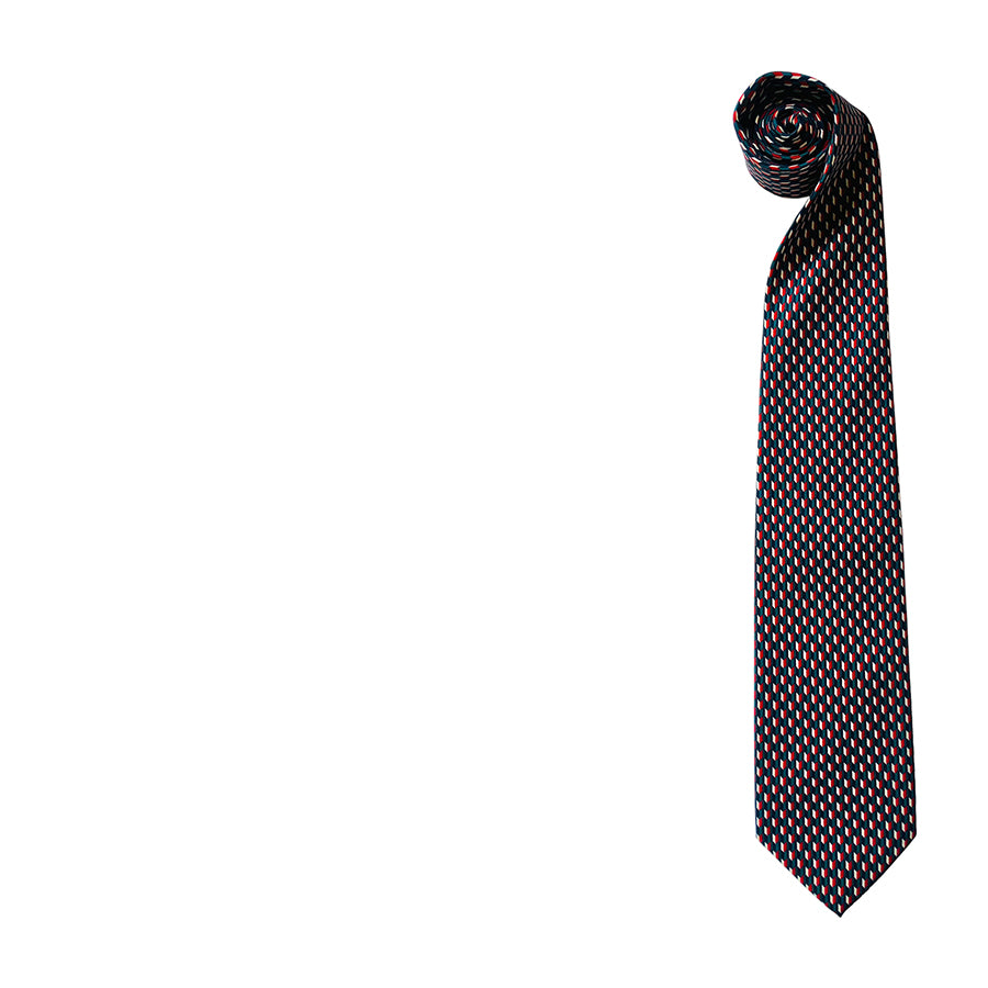 VINTAGE UNSIGNED Cravatta in Seta Pura