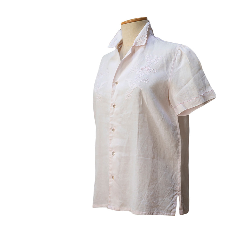 VINTAGE UNSIGNED Blusa in Lino