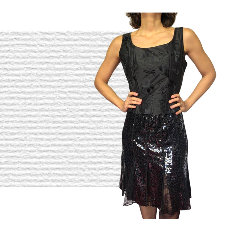 VINTAGE UNSIGNED Gonna con Paillettes