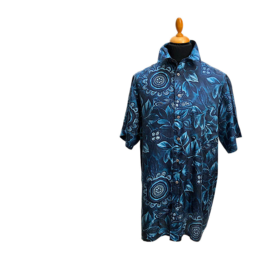 ANGELO LITRICO Aloha Shirt in Seta