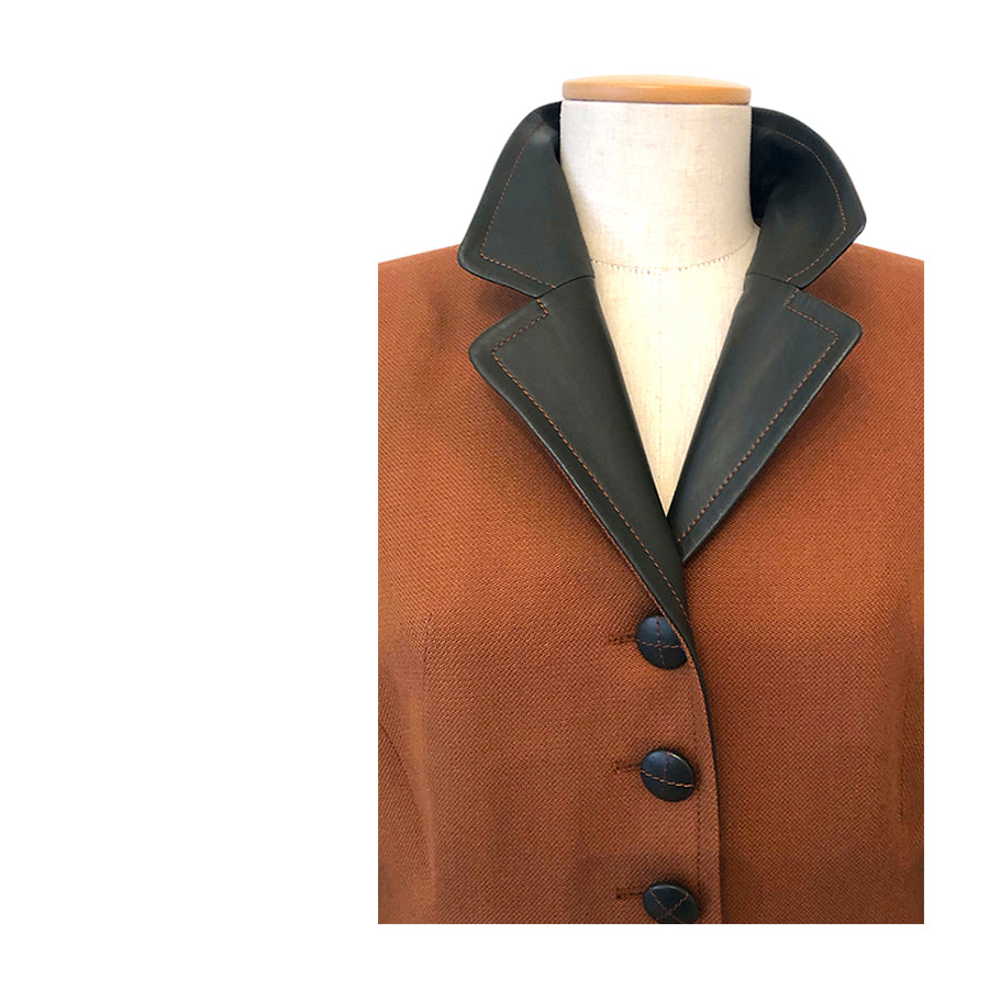 MARIO BORSATO COUTURE Completo in Lana, Cashmere e Pelle