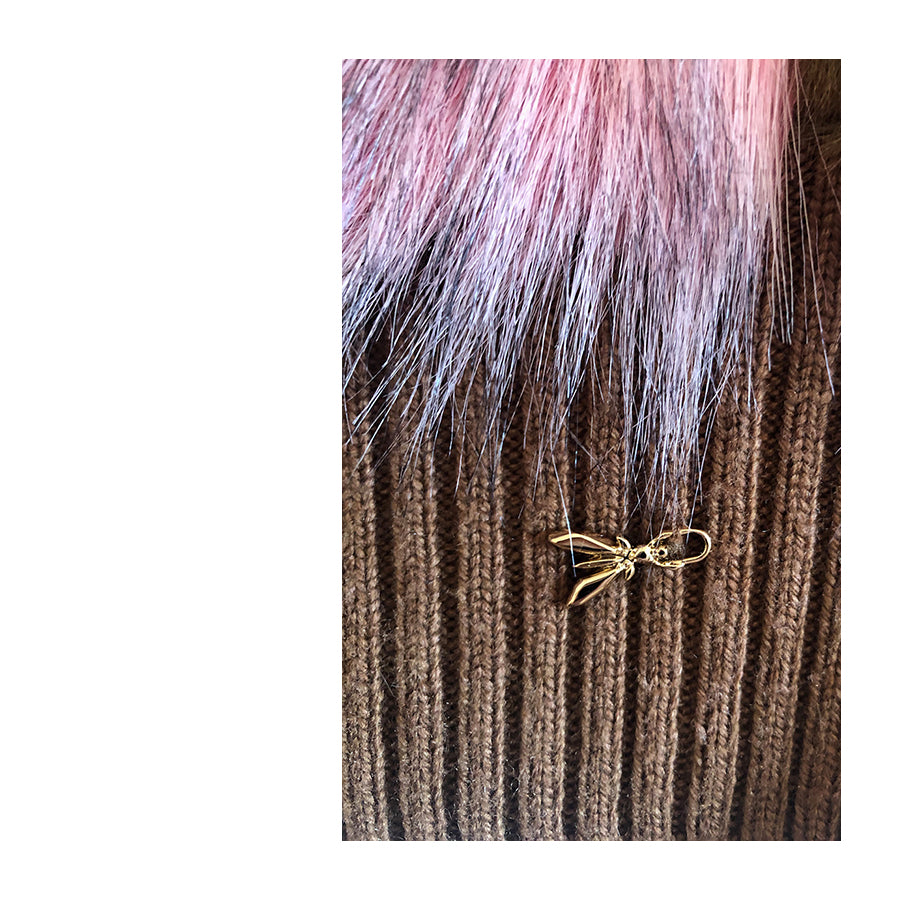 PATRIZIA PEPE Gilet in Maglia e Ecopelliccia