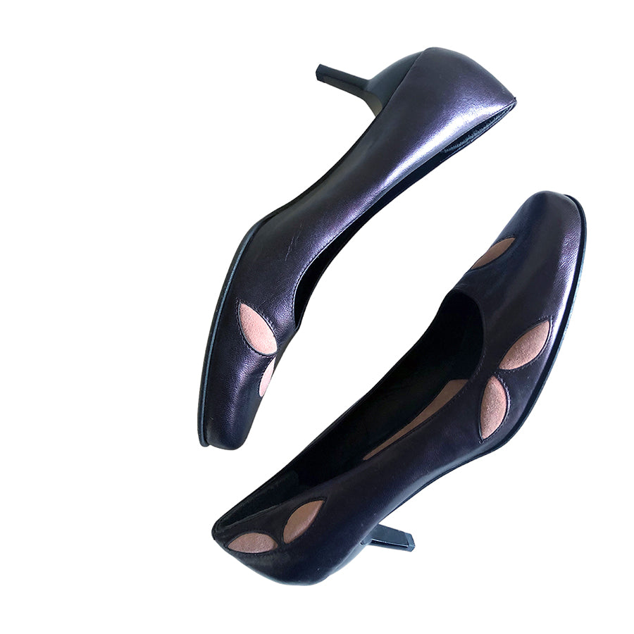 CAFÈ NOIR Décolleté in Pelle e Camoscio