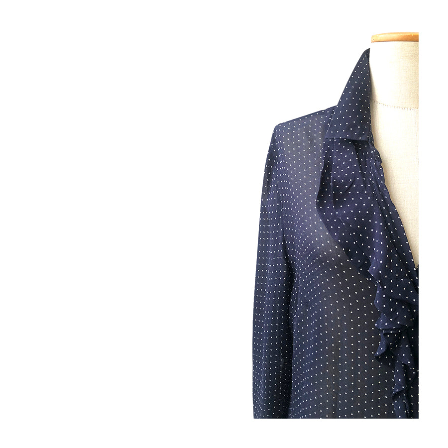 VINTAGE UNSIGNED Camicia in Chiffon