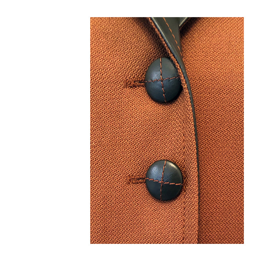 MARIO BORSATO COUTURE Completo in Lana, Cashmere e Pelle