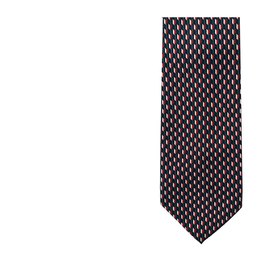 VINTAGE UNSIGNED Cravatta in Seta Pura