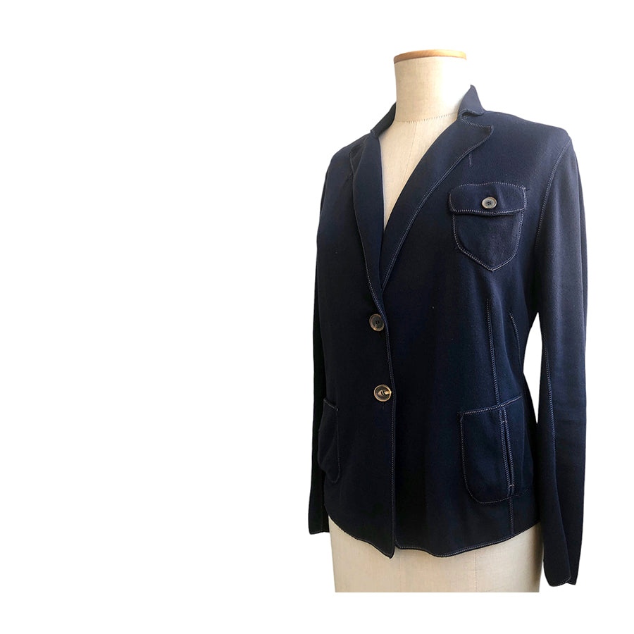 BRUNELLO CUCINELLI Blazer in Maglina di Cotone