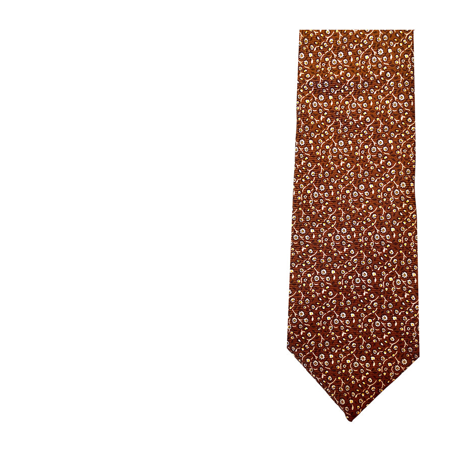 VINTAGE UNSIGNED Cravatta in Seta Pura