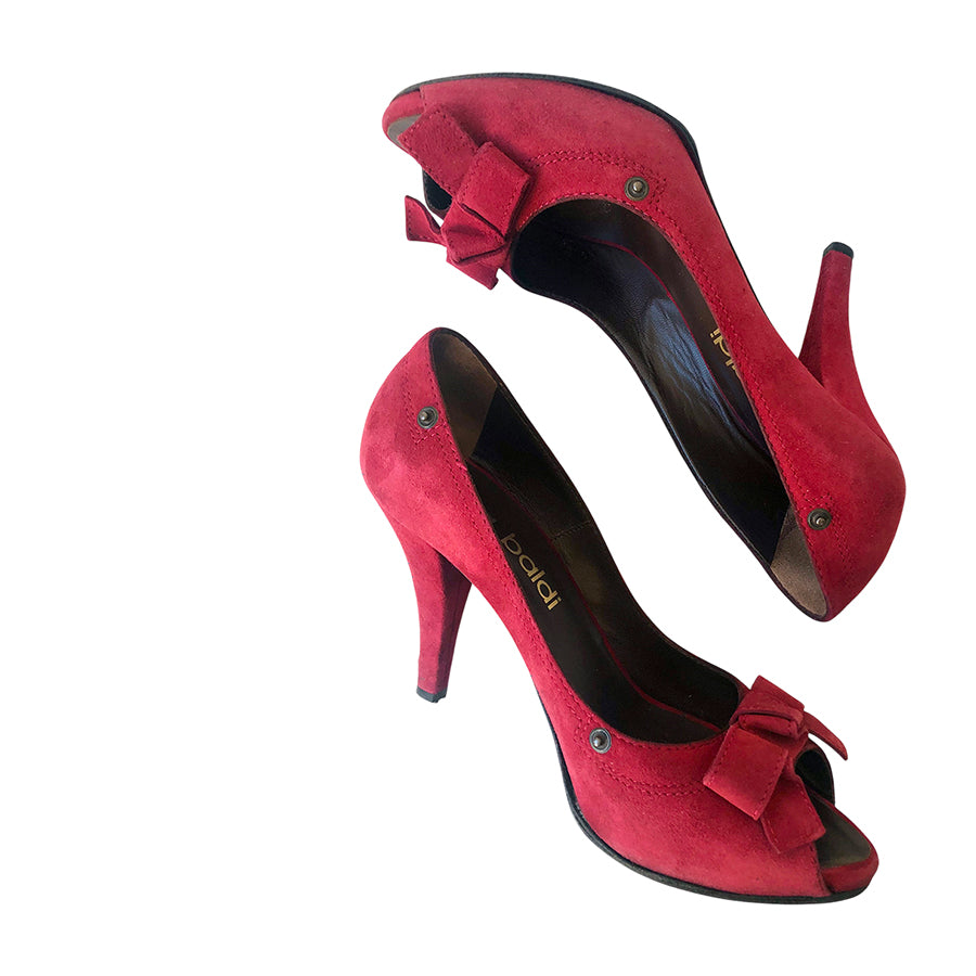 LELLA BALDI Open Toe in Camoscio