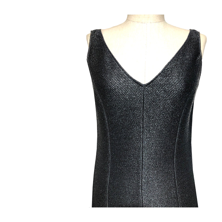 GENNY Abito in Cotone Effetto Rafia