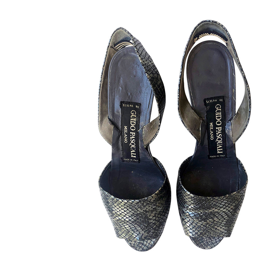 GUIDO PASQUALI Slingback in Rettile