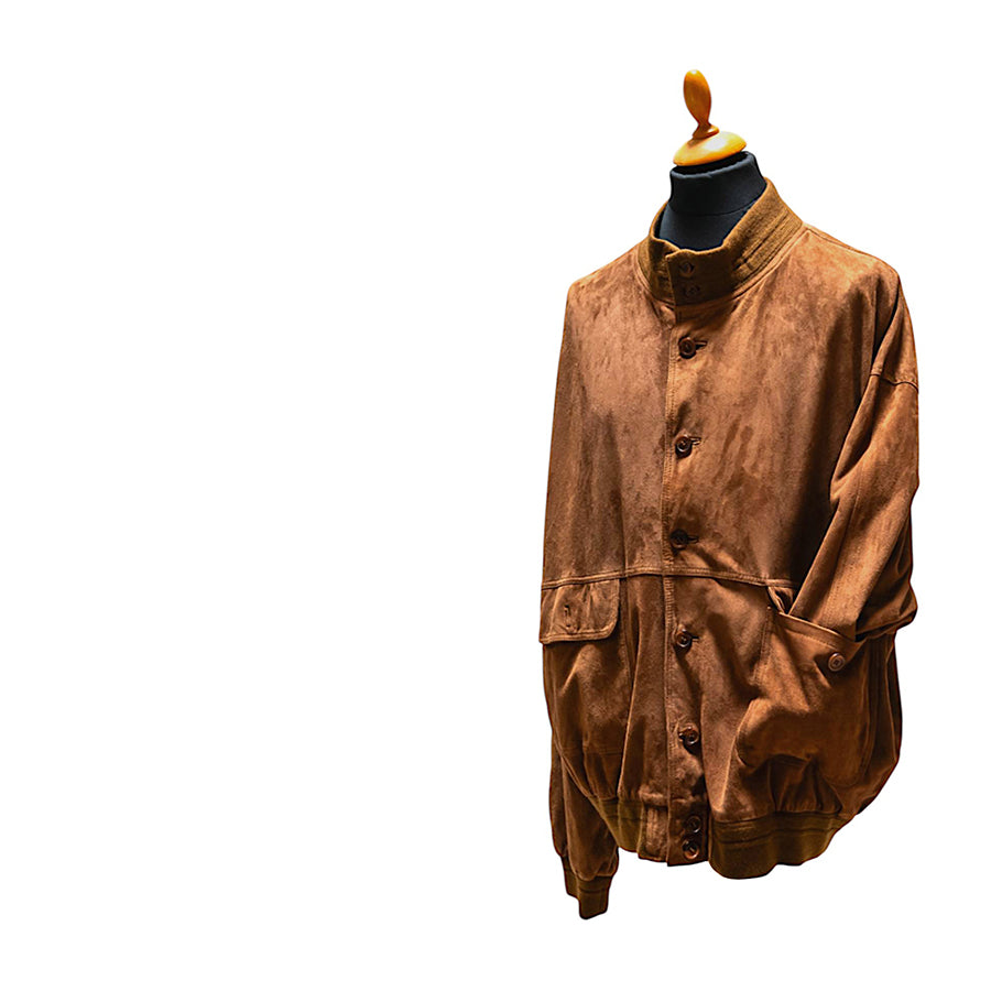 REAL LEATHER Bomber in Camoscio