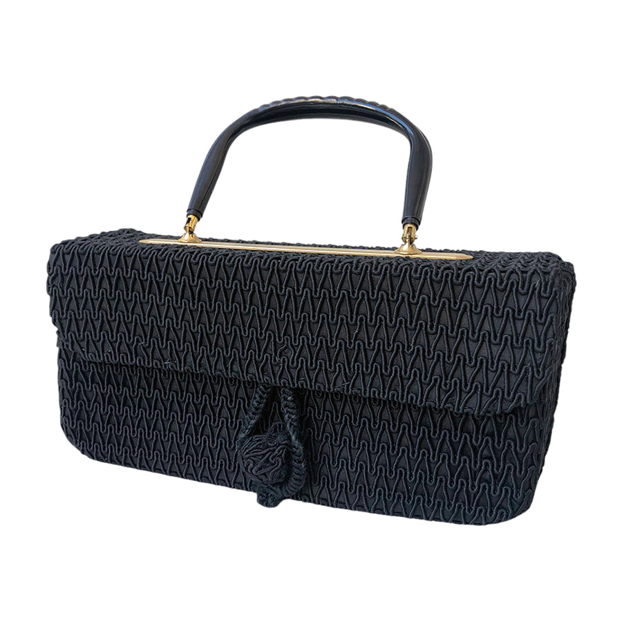 VINTAGE UNSIGNED Bauletto in Tessuto